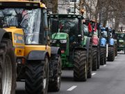 Bruxelles, lancio di petardi degli agricoltori nel parco di Laeken