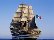 L’Amerigo Vespucci in rotta per il Giappone: sosterà a Tokyo per la prima volta