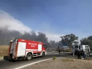 Fiumicino, maxi incendio in campo agricolo
