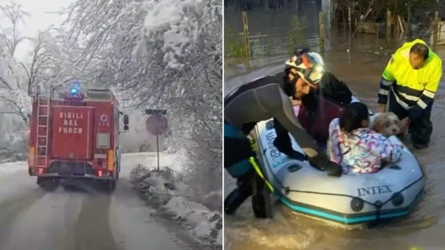 maltempo Italia neve e temporali