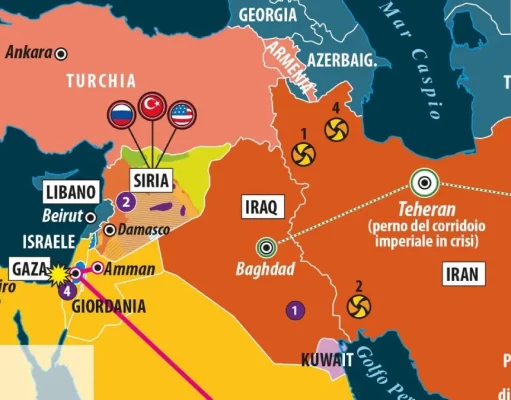 Guerra Iran-Israele, Mojtaba Khamenei ferito ma salvo: attacco a nave nello Stretto di Hormuz Mappa Medio Oriente conflitto Iran Israele