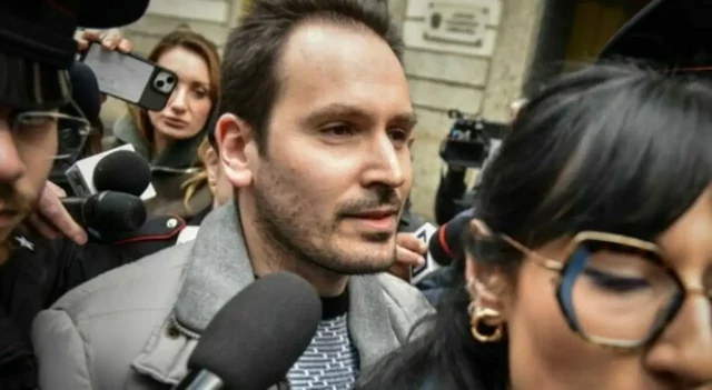 Andrea Sempio durante una fase dell'inchiesta sul delitto di Garlasco