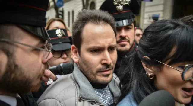 Andrea Sempio durante le nuove indagini sul delitto di Garlasco