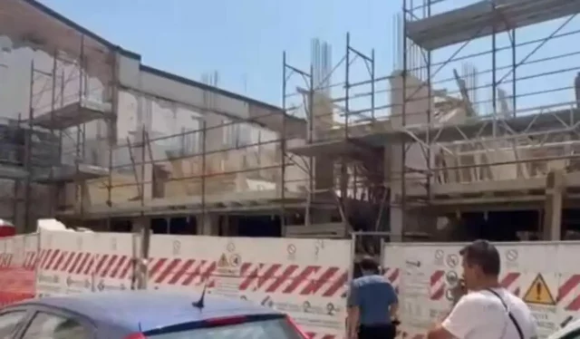 Carabinieri all'interno del cantiere dove ha perso la vita l'operaio Paolo Palma