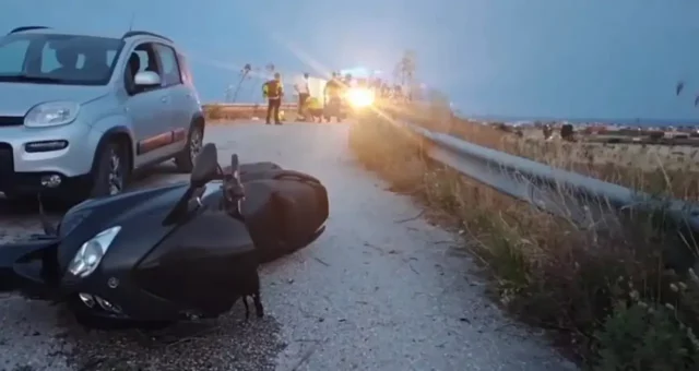 Soccorsi sul luogo dell’incidente a Manfredonia Antonio Sinisi incidente scooter Manfredonia soccorsi