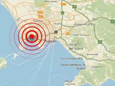 Terremoto Campi Flegrei, boato nella notte: magnitudo 3.6 ad Arco Felice Cartina con epicentro del terremoto ai Campi Flegrei del 25 giugno 2026
