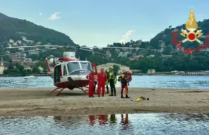 Bambina di 9 anni scompare nel lago di Como dopo un tuffo: ricerche disperate, il bagno era vietato Elisoccorso lago di Como