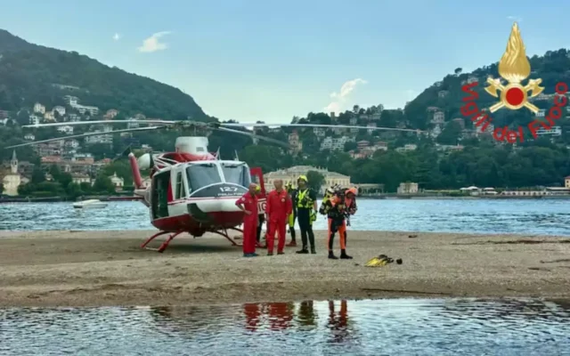 Ricerche bambina lago di Como Elisoccorso lago di Como