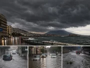 Maltempo Napoli, crollano le temperature: bomba d’acqua e strade allagate tra Ischia, Pozzuoli e Bacoli Strade allagate e cielo nero durante il maltempo a Napoli