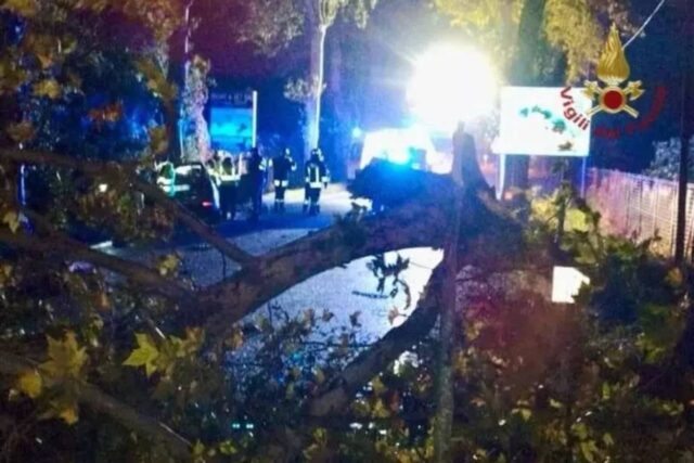 Per il maltempo crolla un albero su un'auto, morto militare 46enne